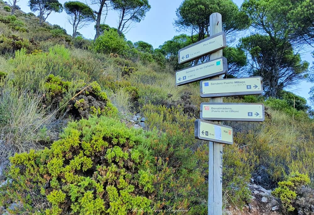 Path crossing betwetween Pico de Mijas and Pico Puerto Malaga