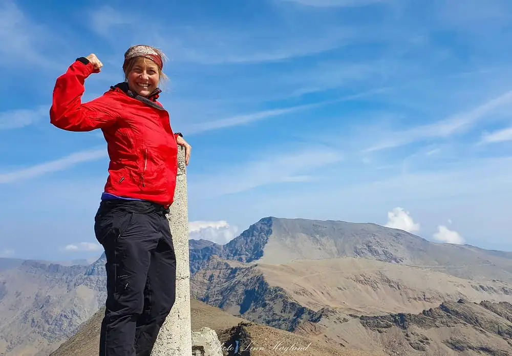 The top of Pico Veleta with Mulhacen in the back