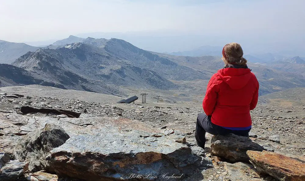 The top of Veleta looking over the mountain past the chair lift