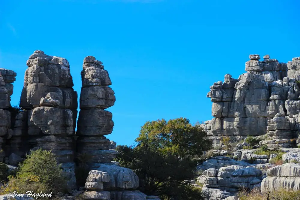 Statue-like limestone rocks in El Torcal Nature Reserve