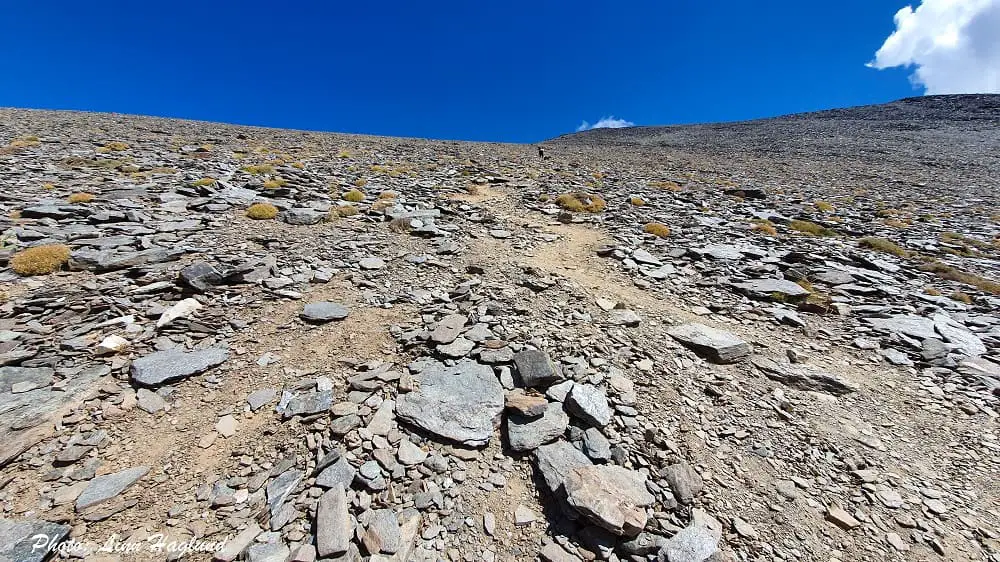 Climbing Mulhacen - half way up the west flank