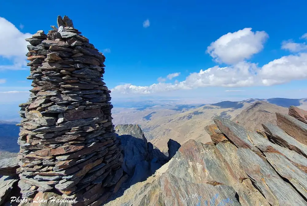 Top of Mulhacen - one of the top hikes in Sierra Nevada Spain