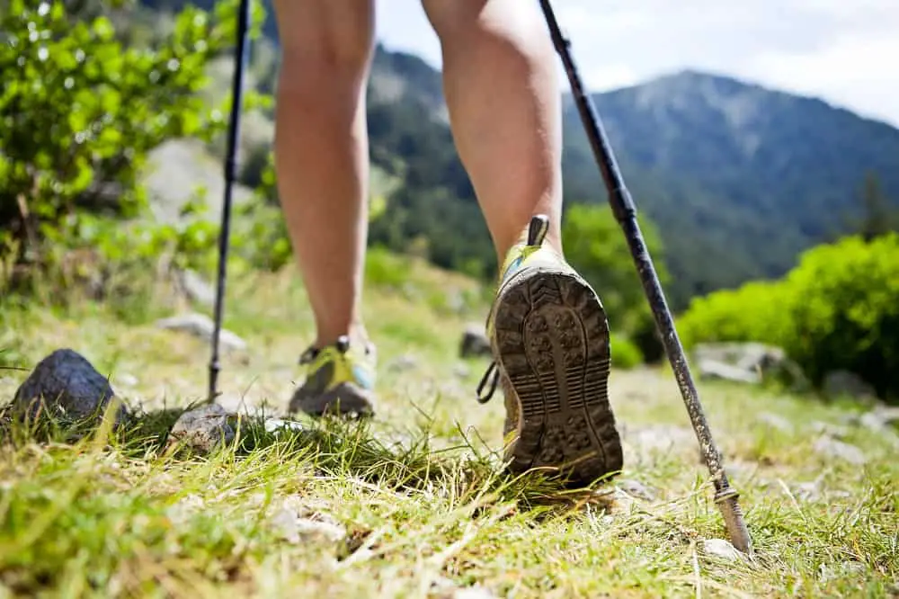 Ultralight trekking poles are great on long distance hikes