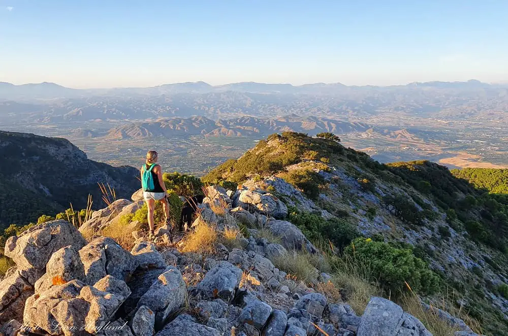 woman with day hike backpack