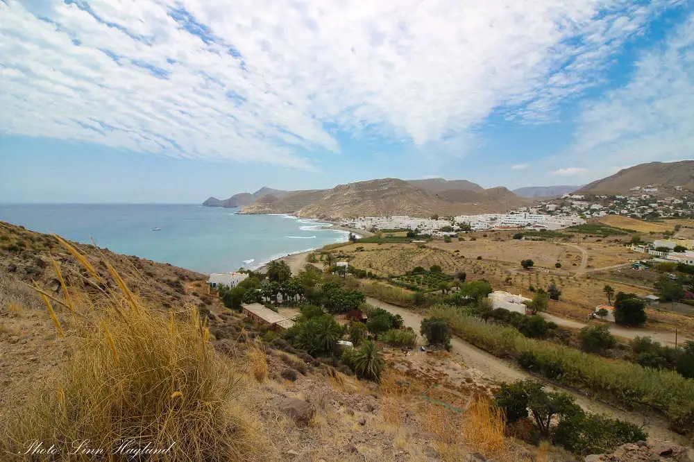 Views of Las Negras from the start of the track to Cala de San Pedro