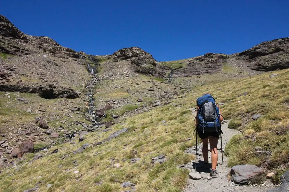 Through hiking in sierra nevada spain