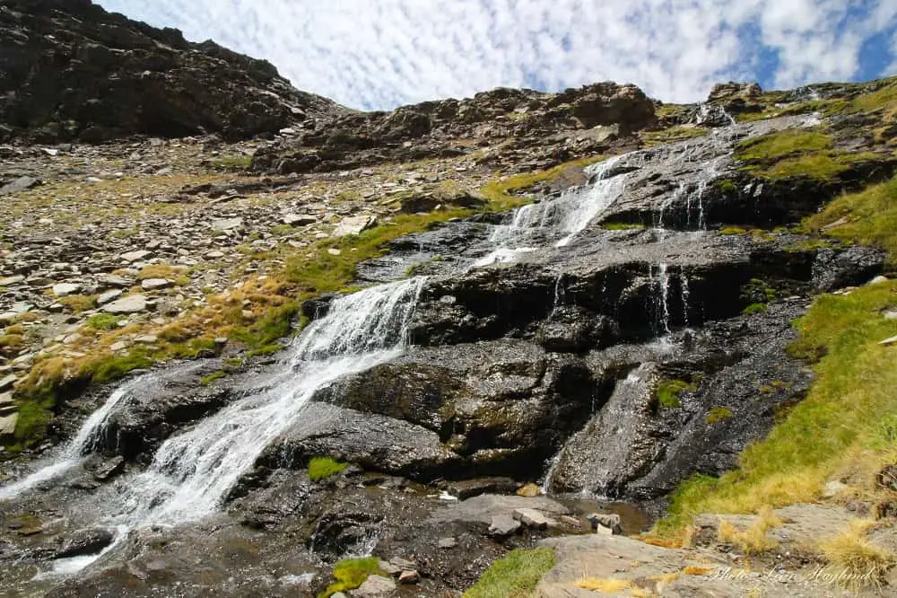 Chorreras Negras waterfall, last ascent before Siete Lagunas