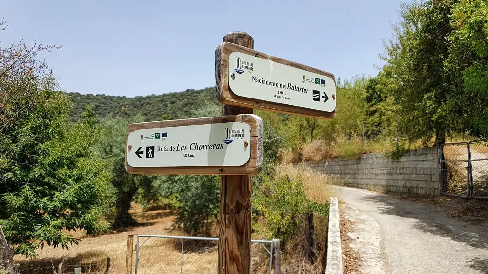 Hike Chorreras de Balastar Farajan Andalucia