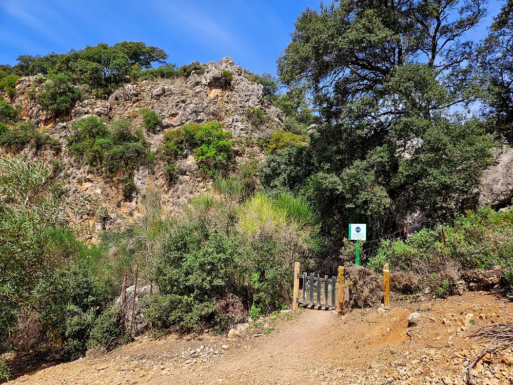 Gate at the end of private land.