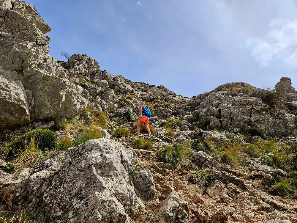 The steepest climb to Tiñosa Peak Cordoba Spain.