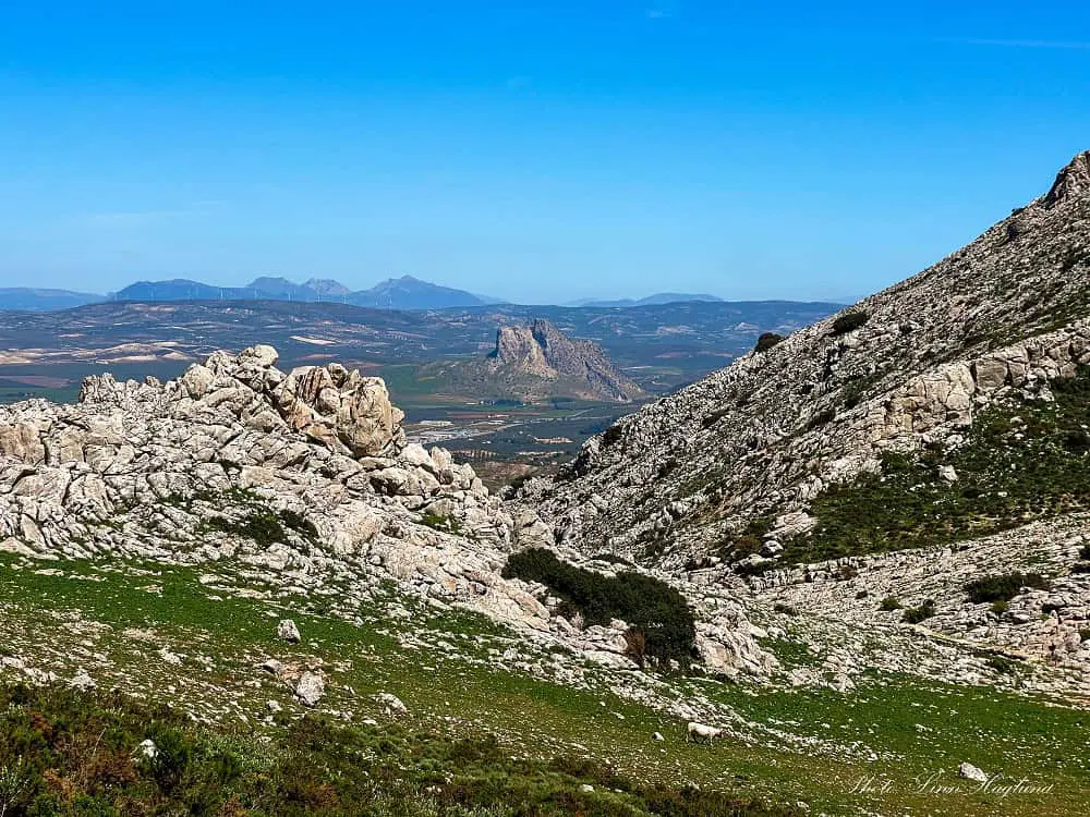 Views of Lover's Rock on the way up to Camorro Alto.