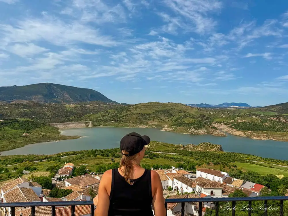 Me enjoying the views of the reservoir from Zahara de la Sierra.
