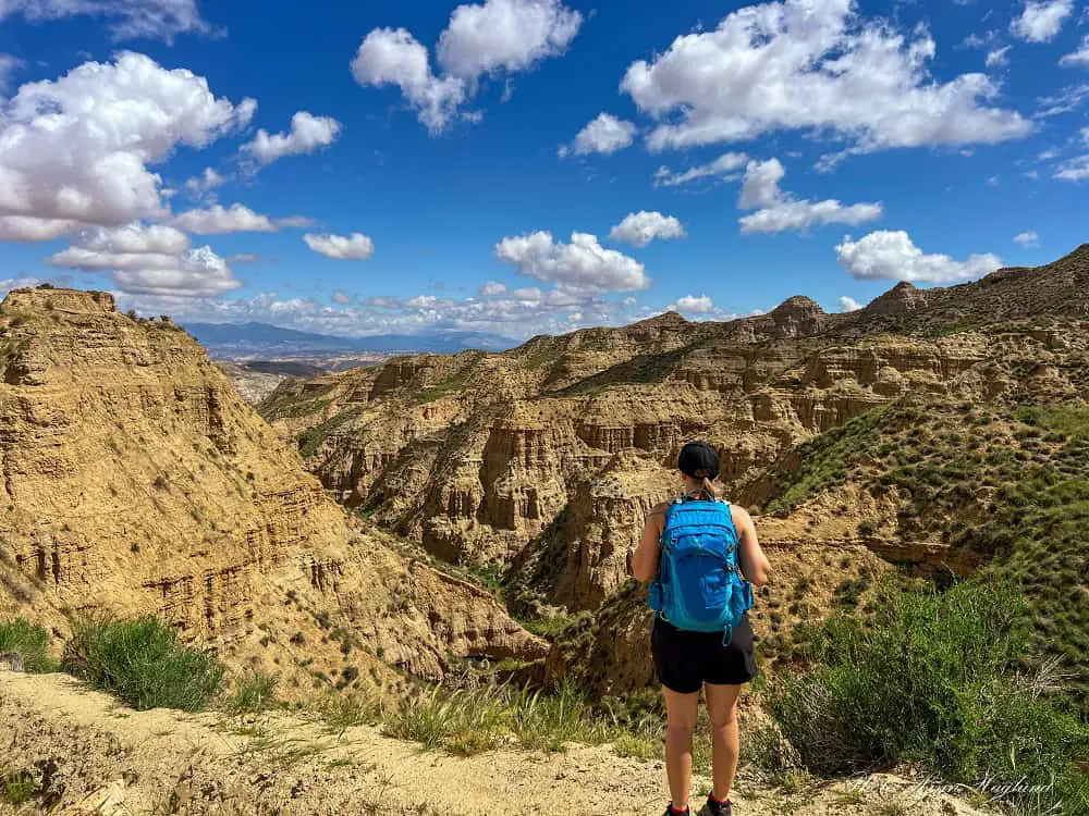 Me looking at the spectacular Gorafe Desert views.