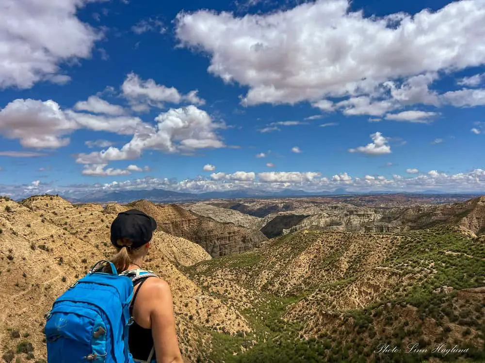Me looking at the vast Gorafe Desert in Granada.