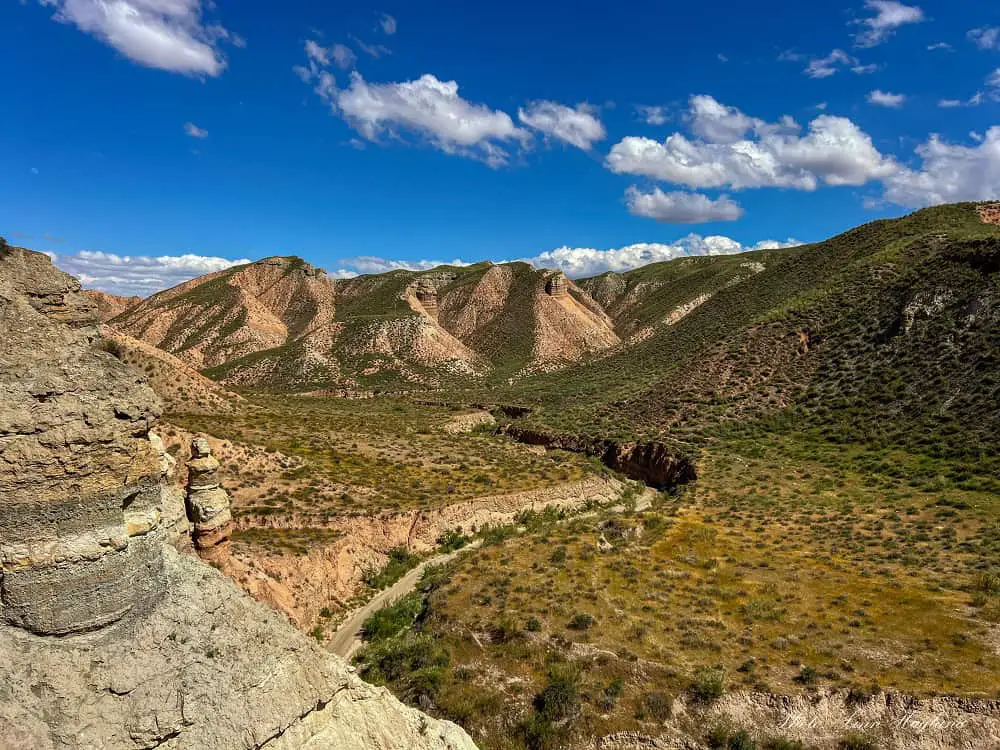 The green side of the Gorafe Desert.
