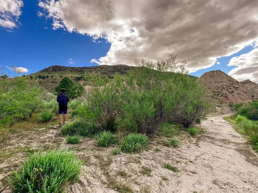 Mohammed hiking in Granada Geopark.